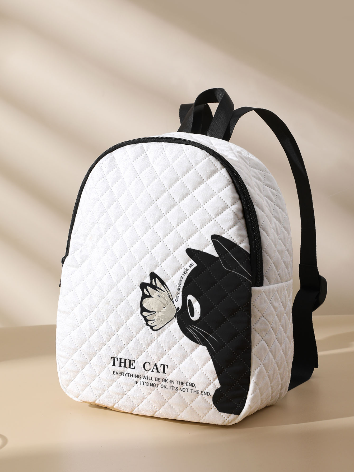 Mini Backpack Purse - حقيبة ظهر مبطنة مدمجة بطبعة فراشة