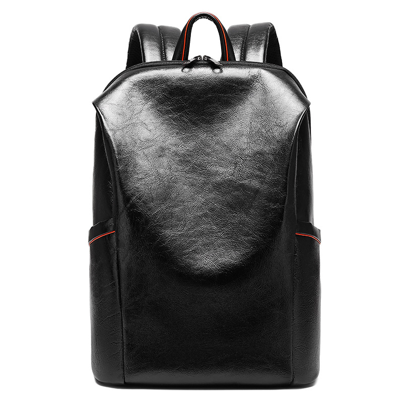 Leather Backpack Vintage - حقيبة ظهر رجالية سوداء مصنوعة من