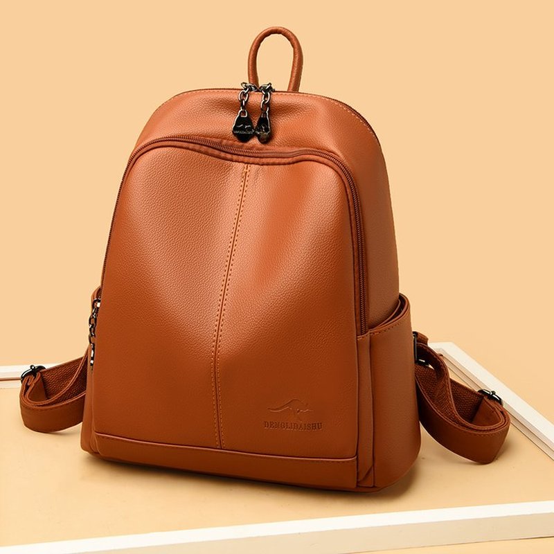 Leather Backpack Vintage - حقائب ظهر سفرية جديدة من الجلد