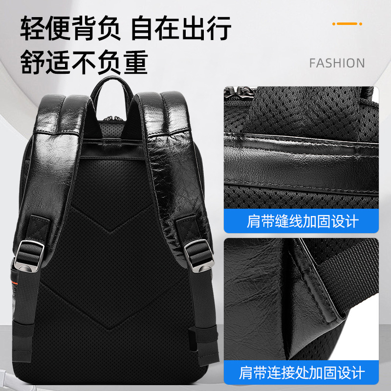 حقيبة ظهر رجالية سوداء مصنوعة  - مراجعة Leather Backpack Vintage وسعره