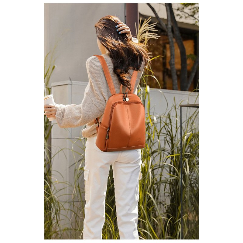 حقائب ظهر سفرية جديدة من الجلد - مراجعة Leather Backpack Vintage وسعره